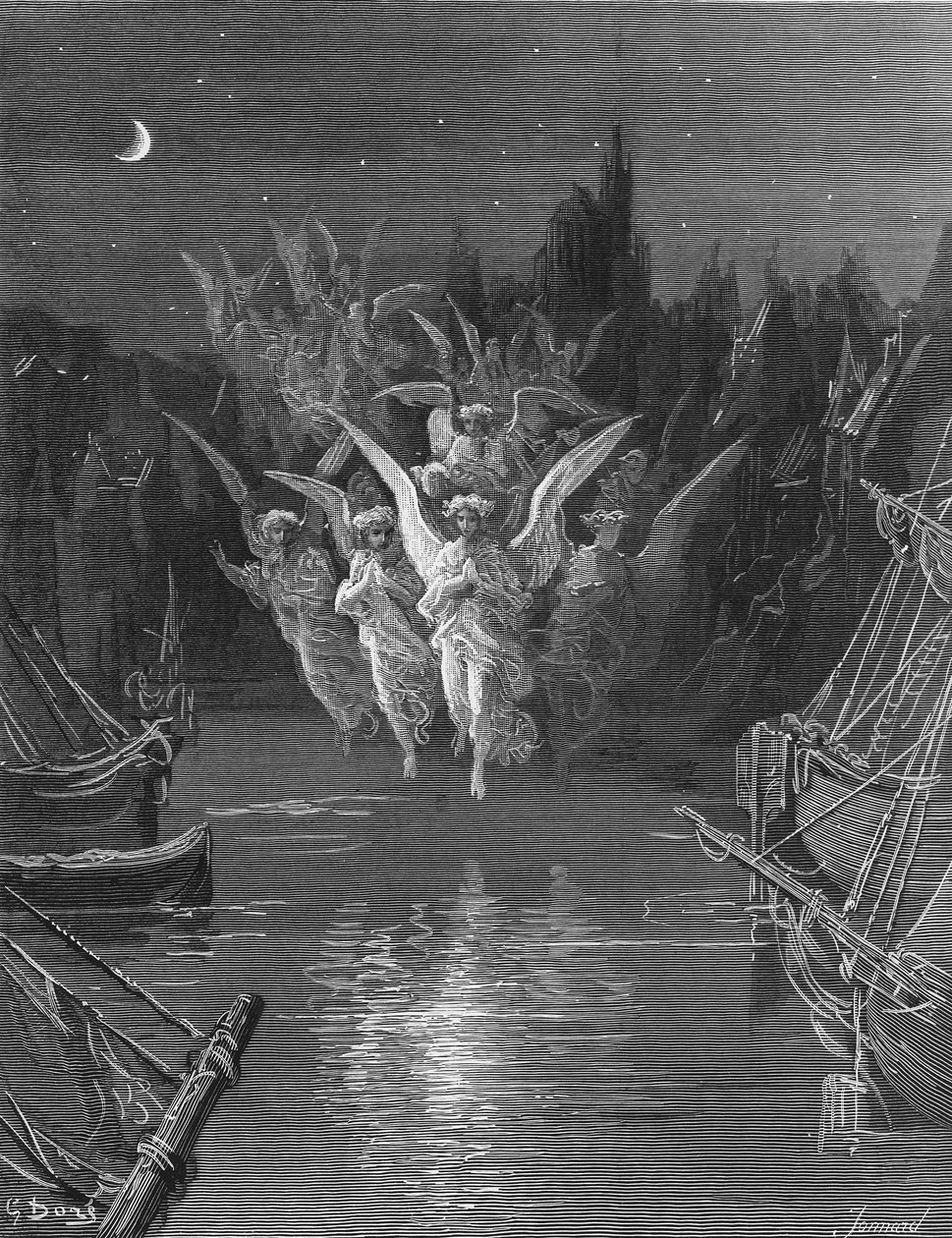 The Angelic Spirits Leave the Dead Bodies and Appear in Their Own Forms of Light, Scene from 
