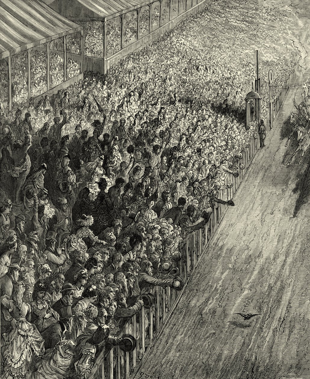 Victorian Derby Finish by Gustave Dore