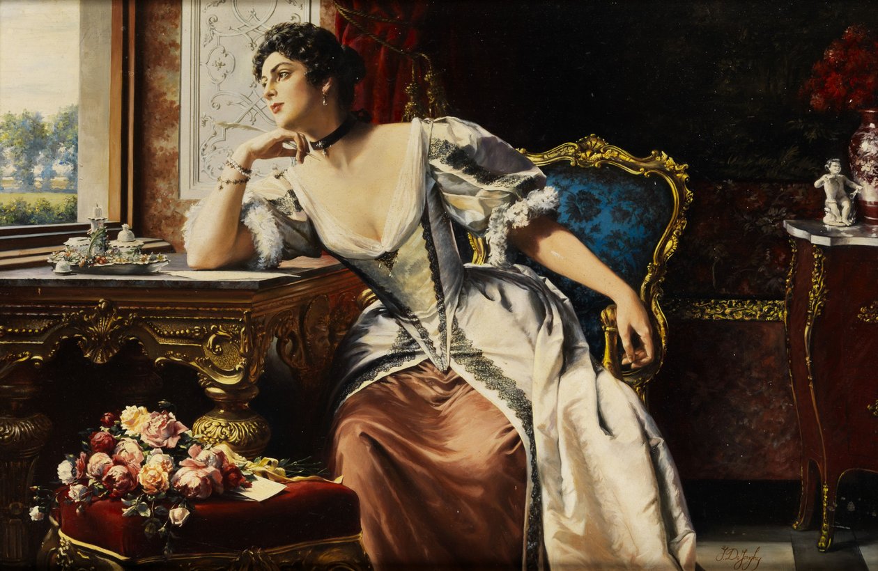 Thoughts While Writing the Letter by Gustave Léonard de Jonghe