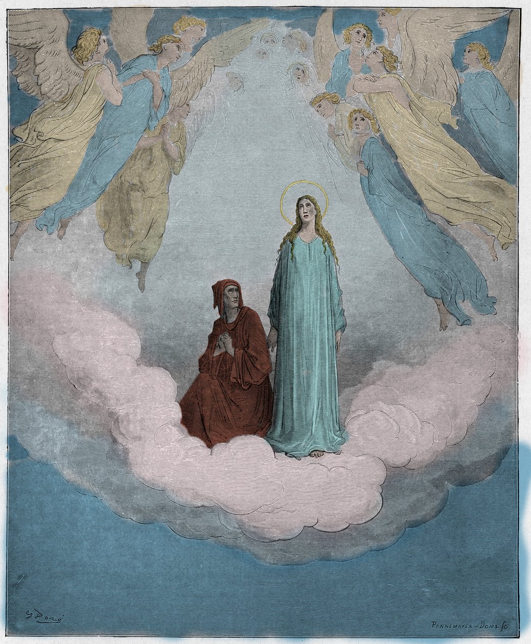 Paradiso, Canto 21: Blessed Beatrice in the Seventh Circle, Illustration from The Divine Comedy by Dante Alighieri by Gustave after Dore