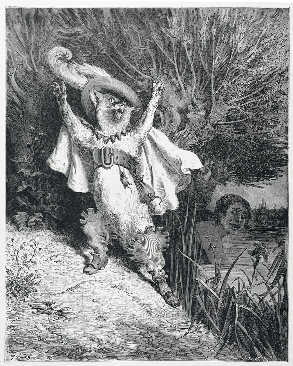 Puss in Boots by Gustave (after) Dore