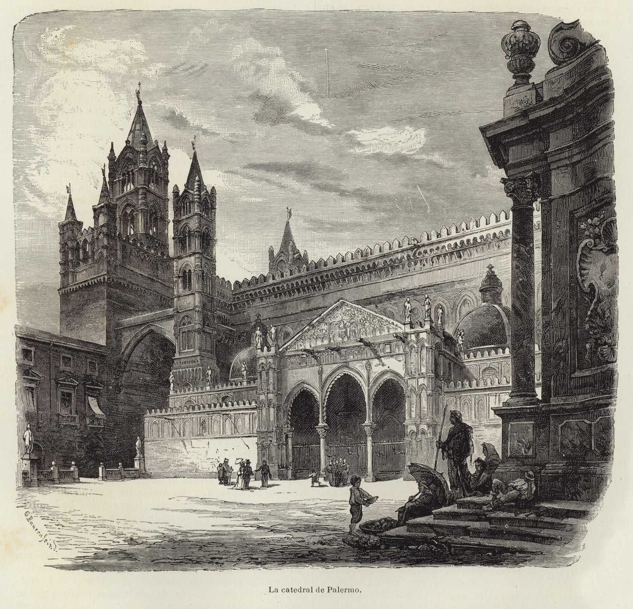 The Cathedral of Palermo by Gustave Bauernfeind