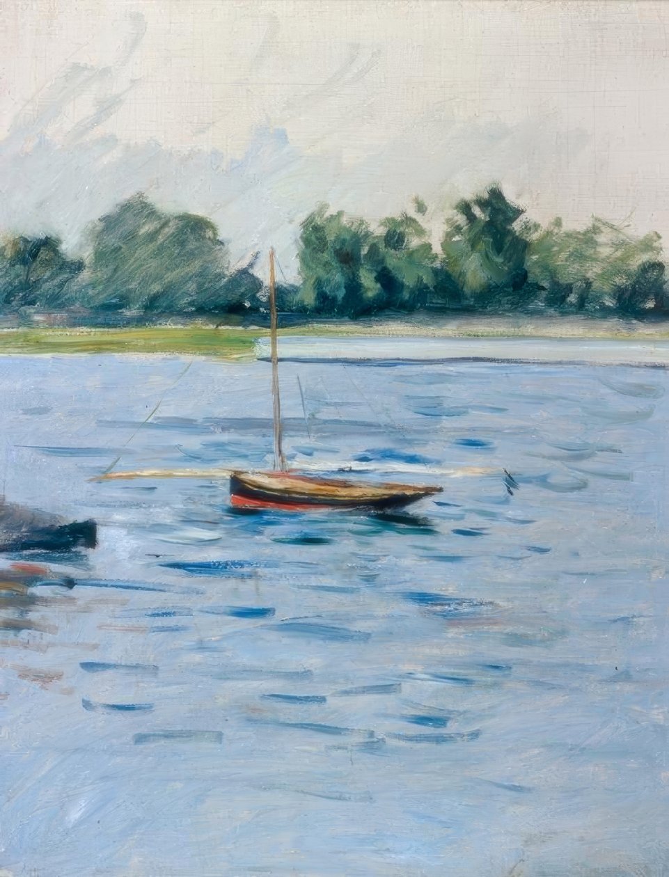 Boat at Anchor on the Seine by Gustave Caillebotte