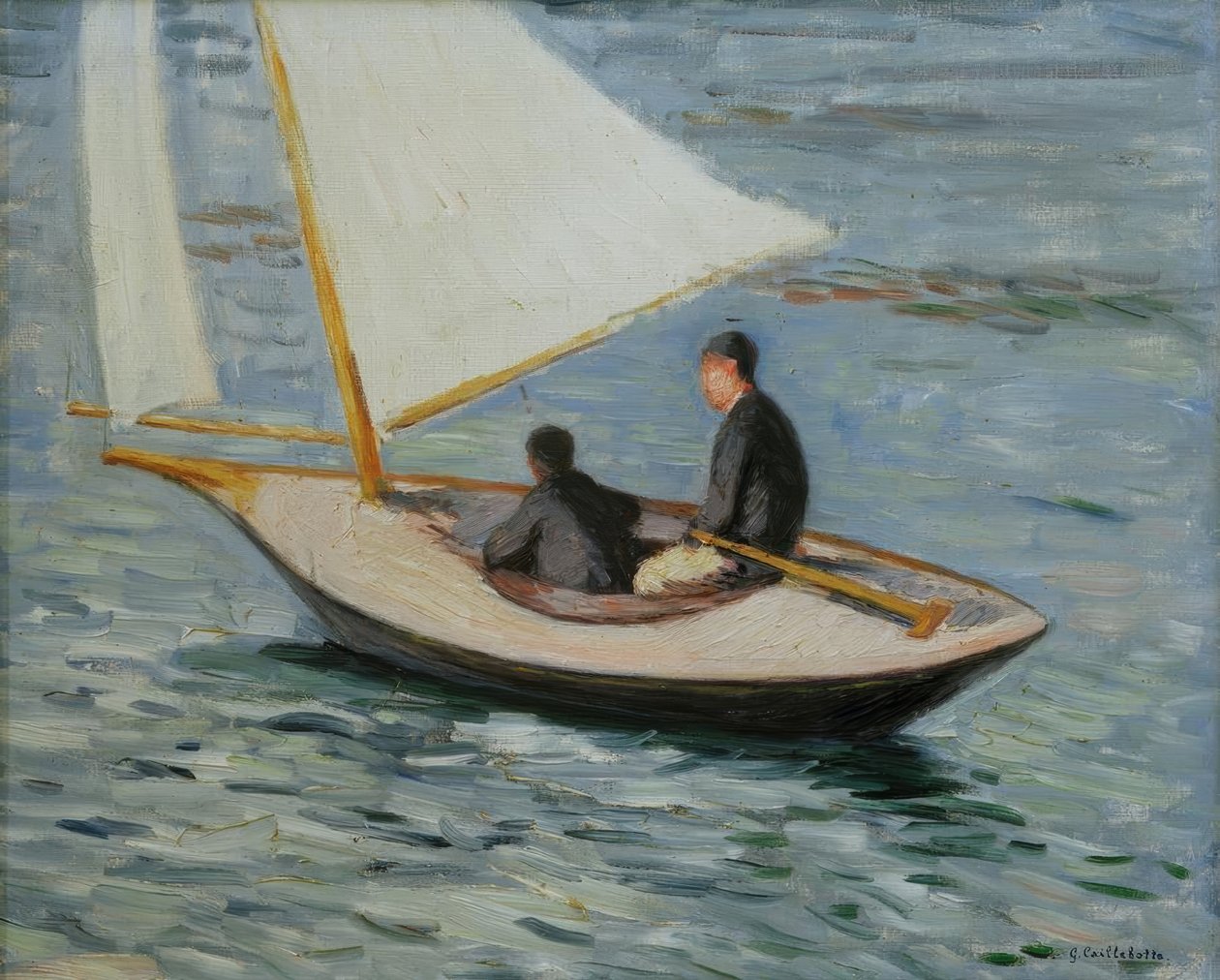 Sailing Boat on the Seine by Gustave Caillebotte