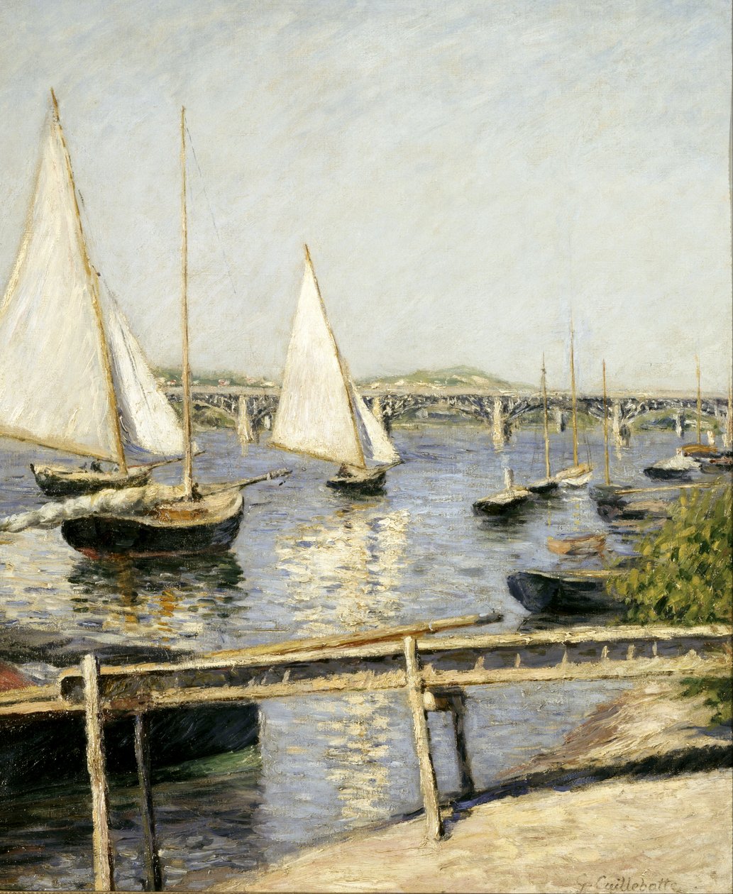 Sailboats at Argenteuil by Gustave Caillebotte