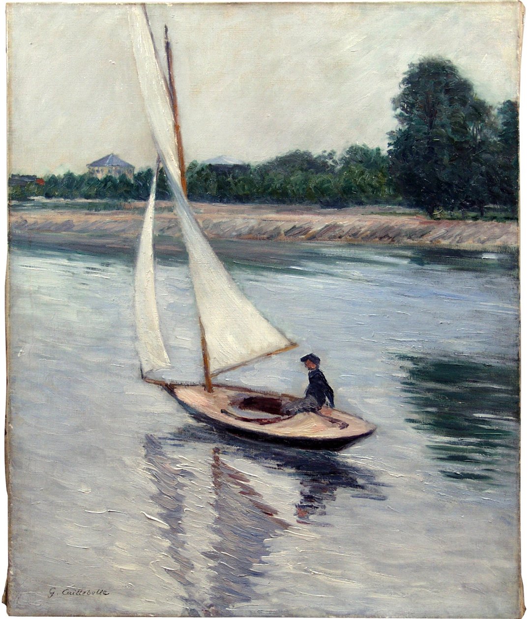 Sailing Ship on the Seine at Argenteuil by Gustave Caillebotte