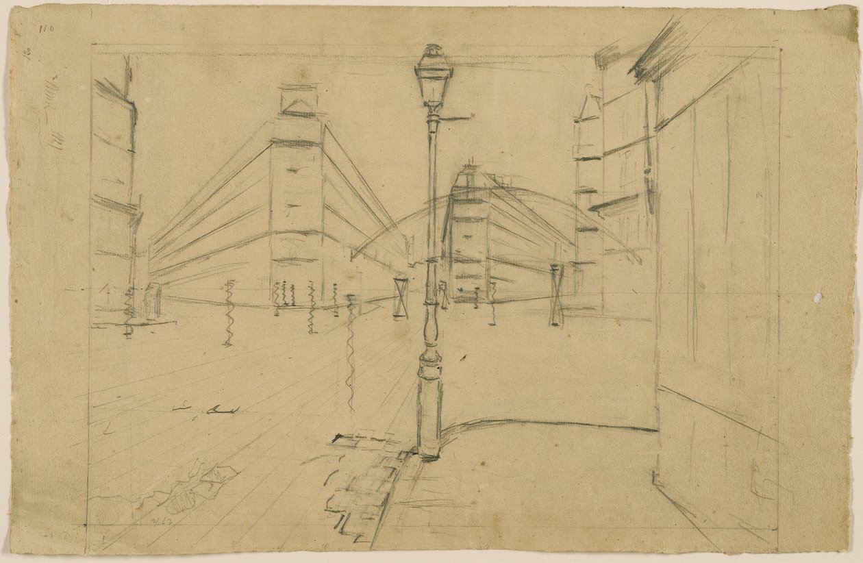 Study for Paris Street; Rainy Day by Gustave Caillebotte