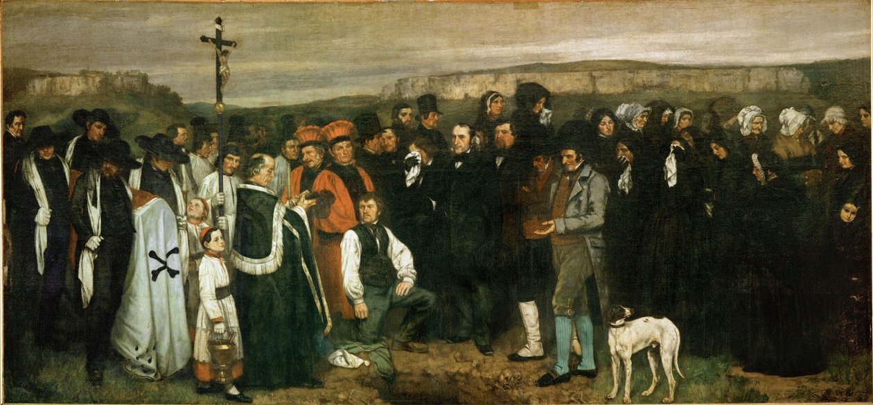 A Burial at Ornans by Gustave Courbet