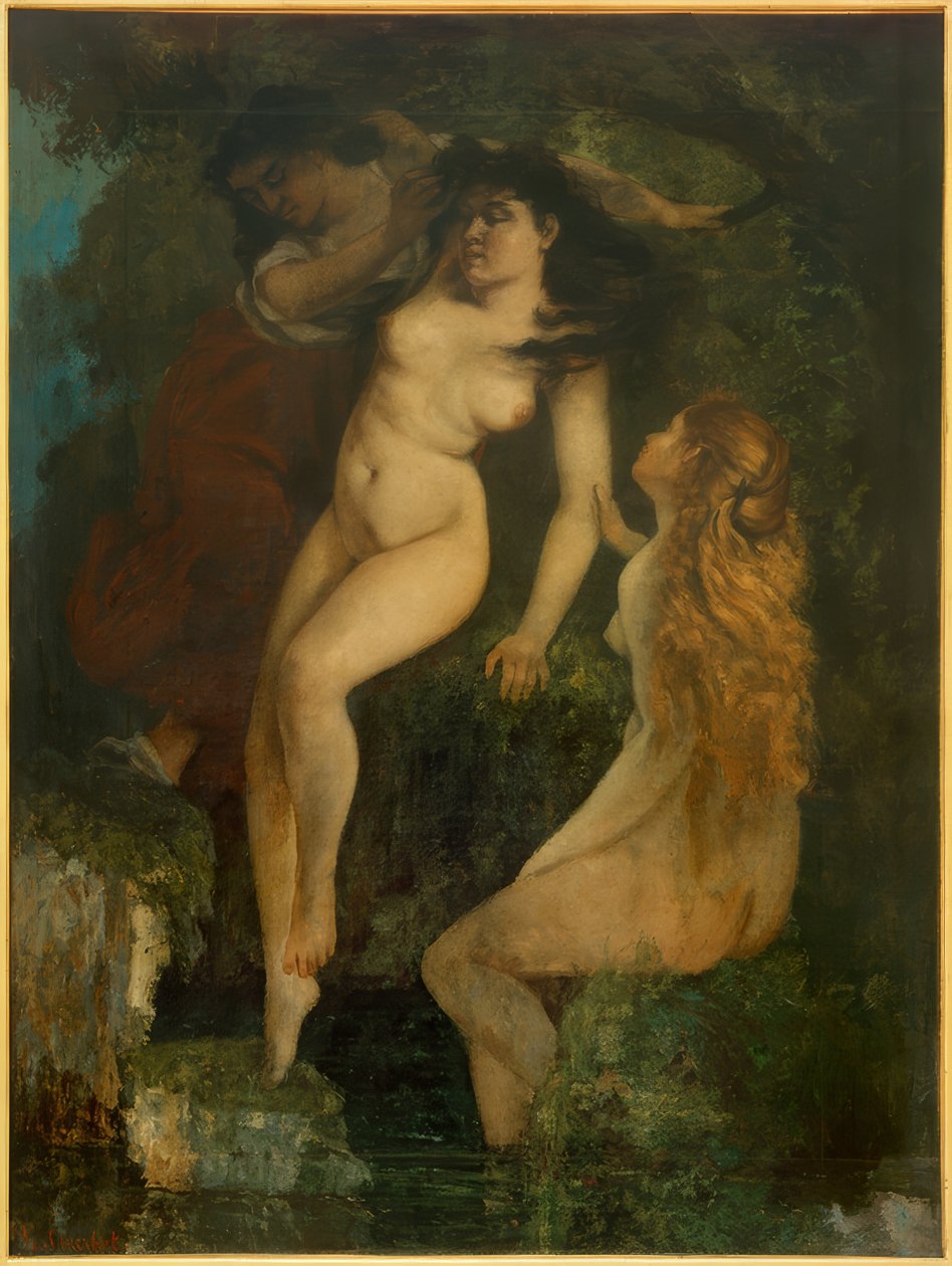 The Three Bathers by Gustave Courbet