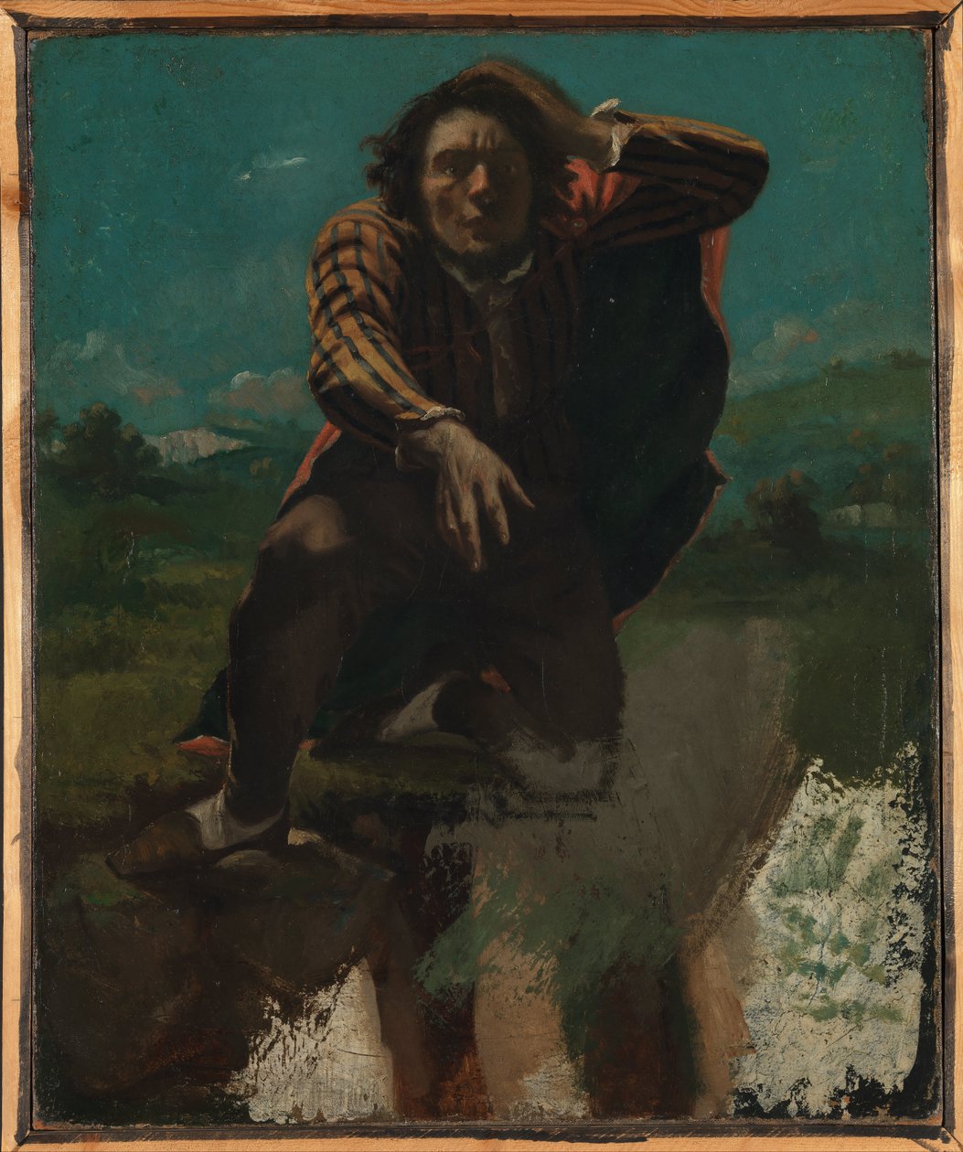 On the Edge of the Cliff by Gustave Courbet