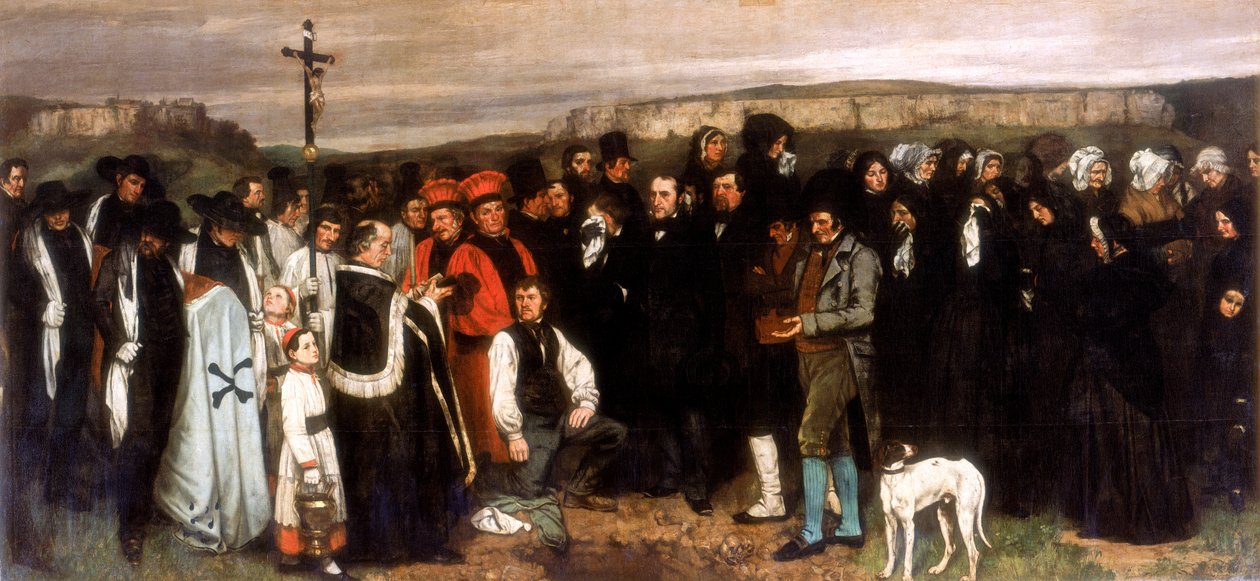 The Funeral at Ornans by Gustave Courbet