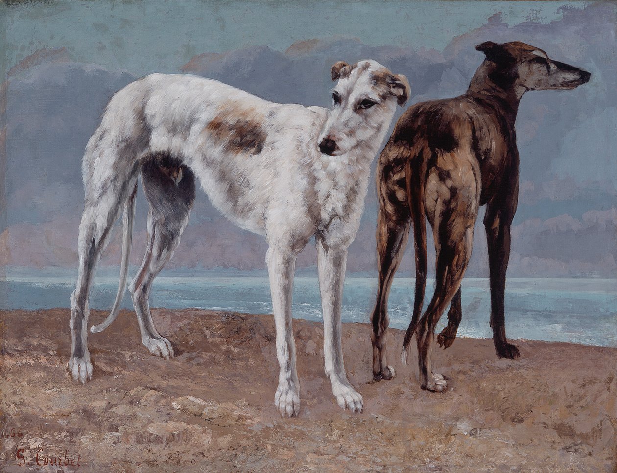The Greyhounds of the Comte de Choiseul by Gustave Courbet