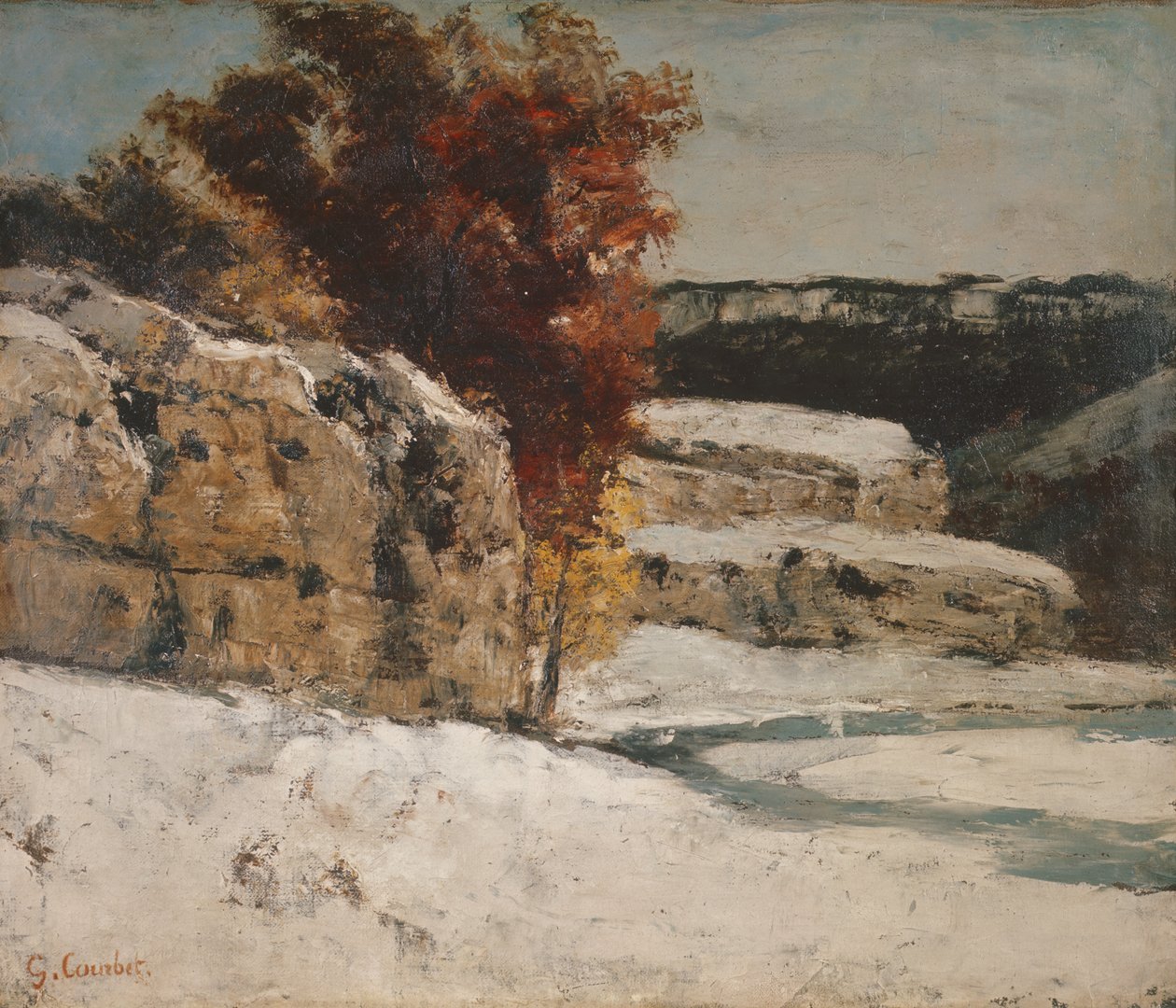 Winter Landscape by Gustave Courbet