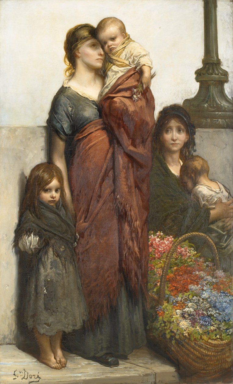 Flower Sellers of London by Gustave Dore