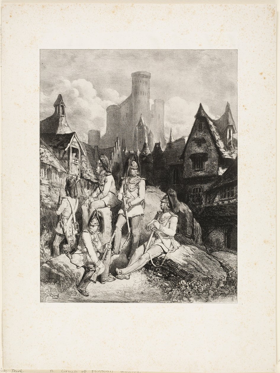 A Group of Austrian Guards by Gustave Dore