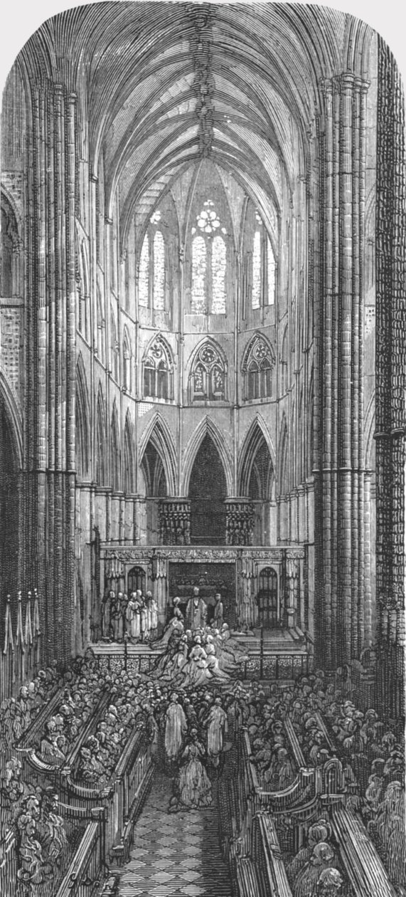 A Wedding at the Abbey, 1872 by Gustave Dore