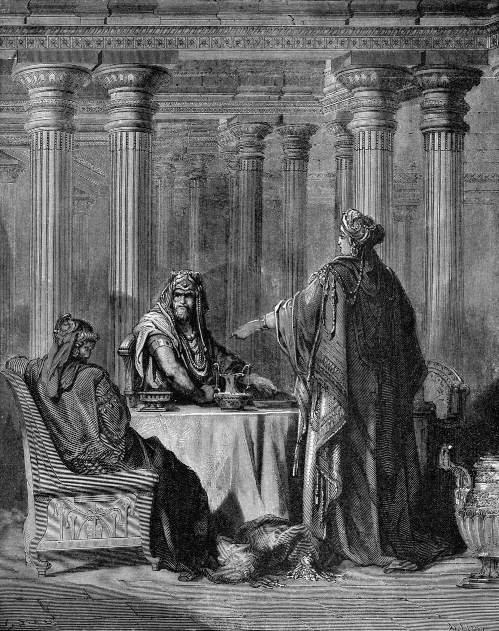 Esther accuses Haman by Gustave Dore