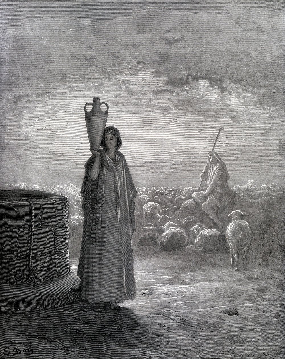 Jacob tending the flocks of Laban by Gustave Dore