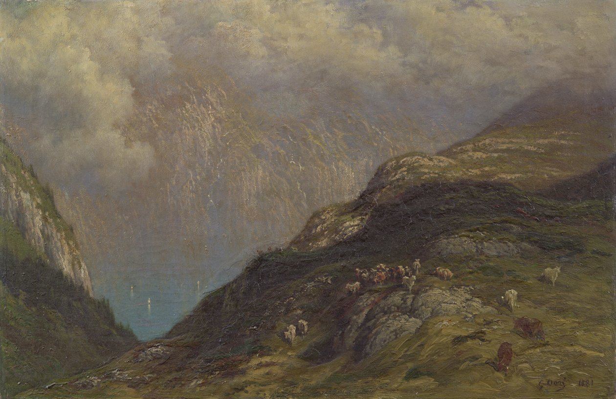 Mountainous Landscape by Gustave Dore
