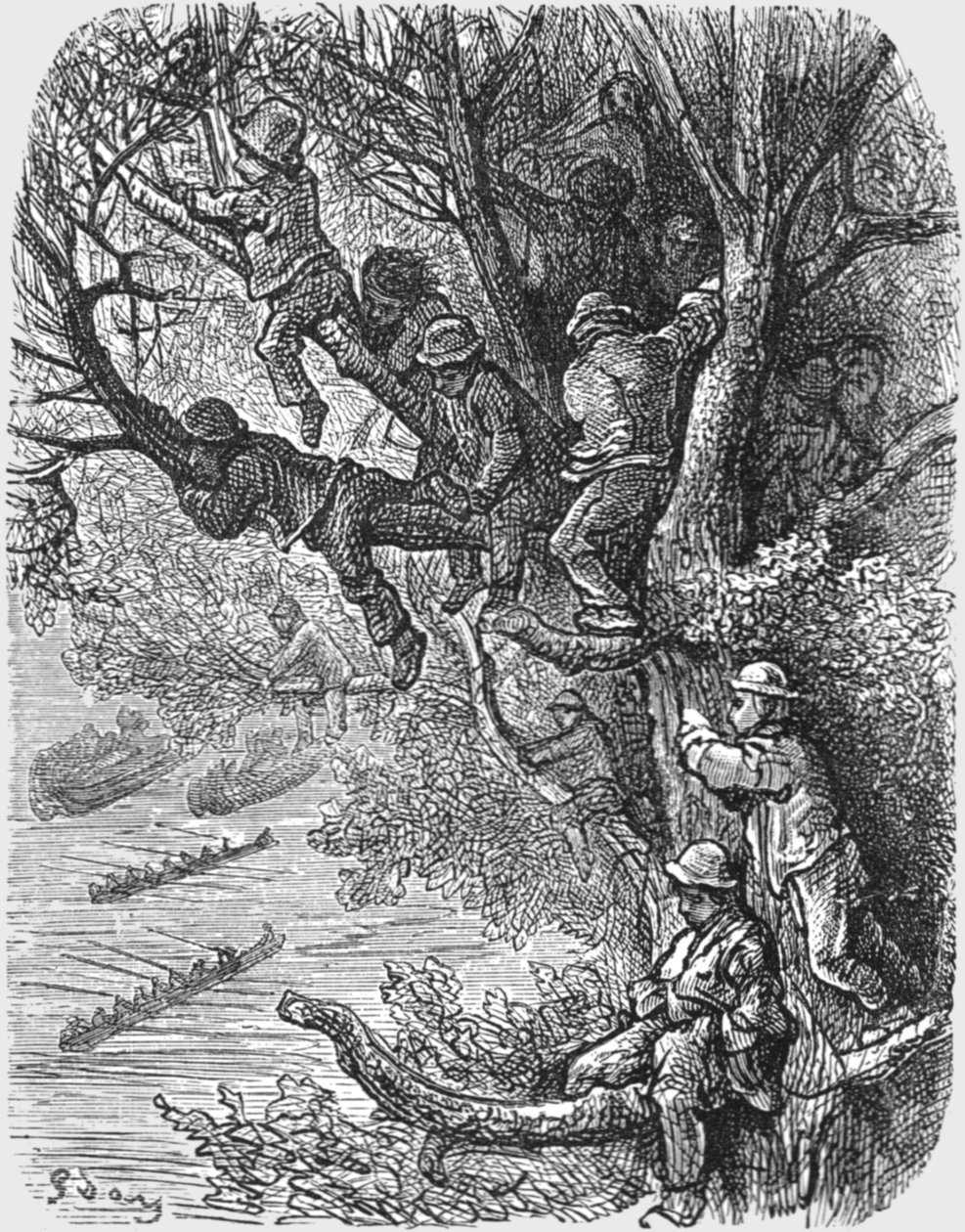 Perched in the Trees by Gustave Dore