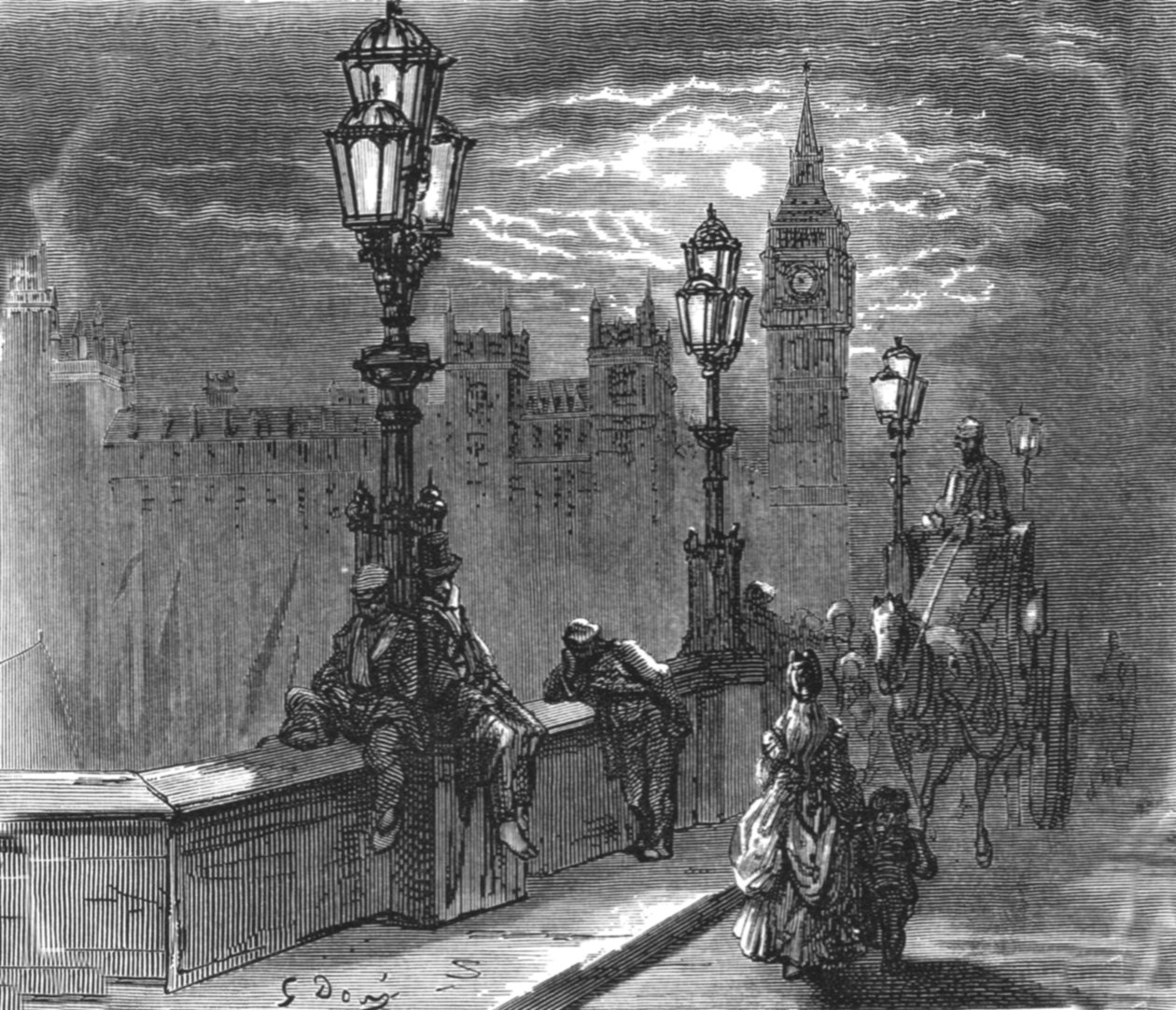 Victoria Embankment, 1872 by Gustave Dore