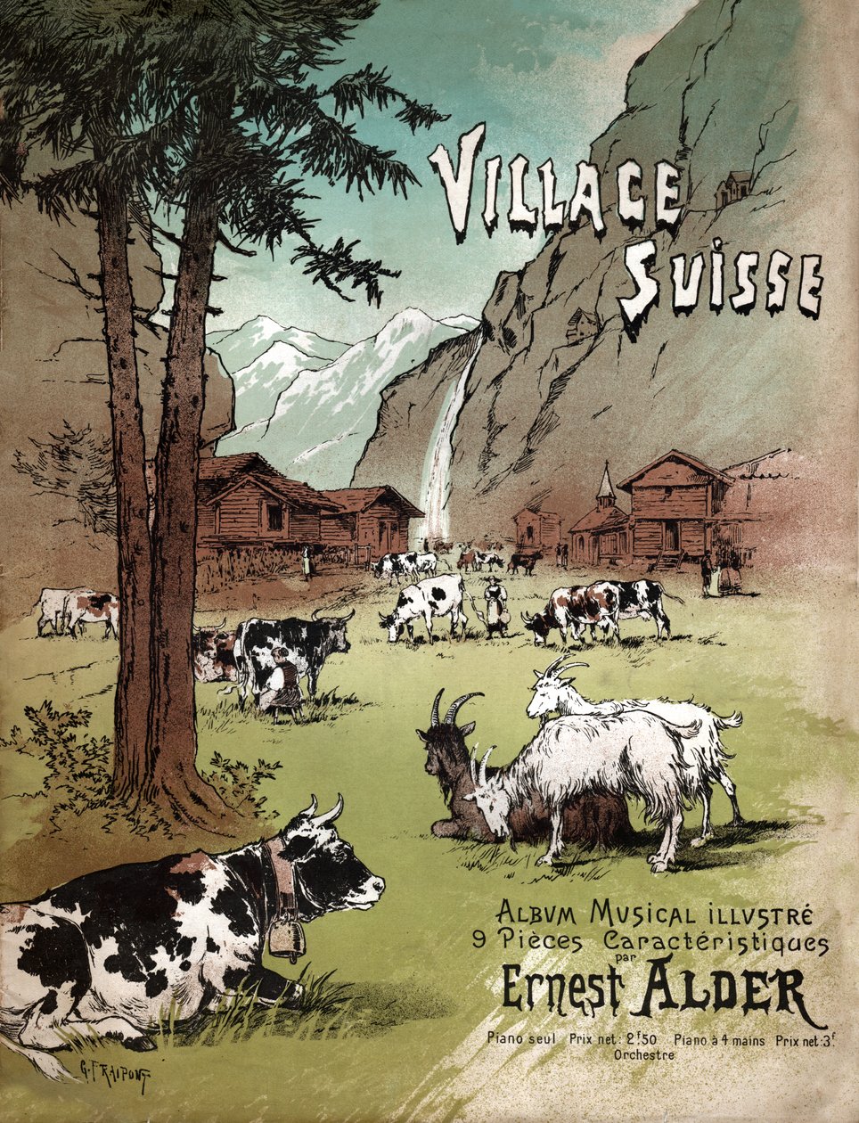 Farm in Switzerland by Gustave Fraipont