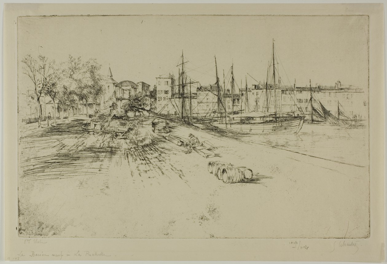 The New Dock at La Rochelle by Gustave Leheutre