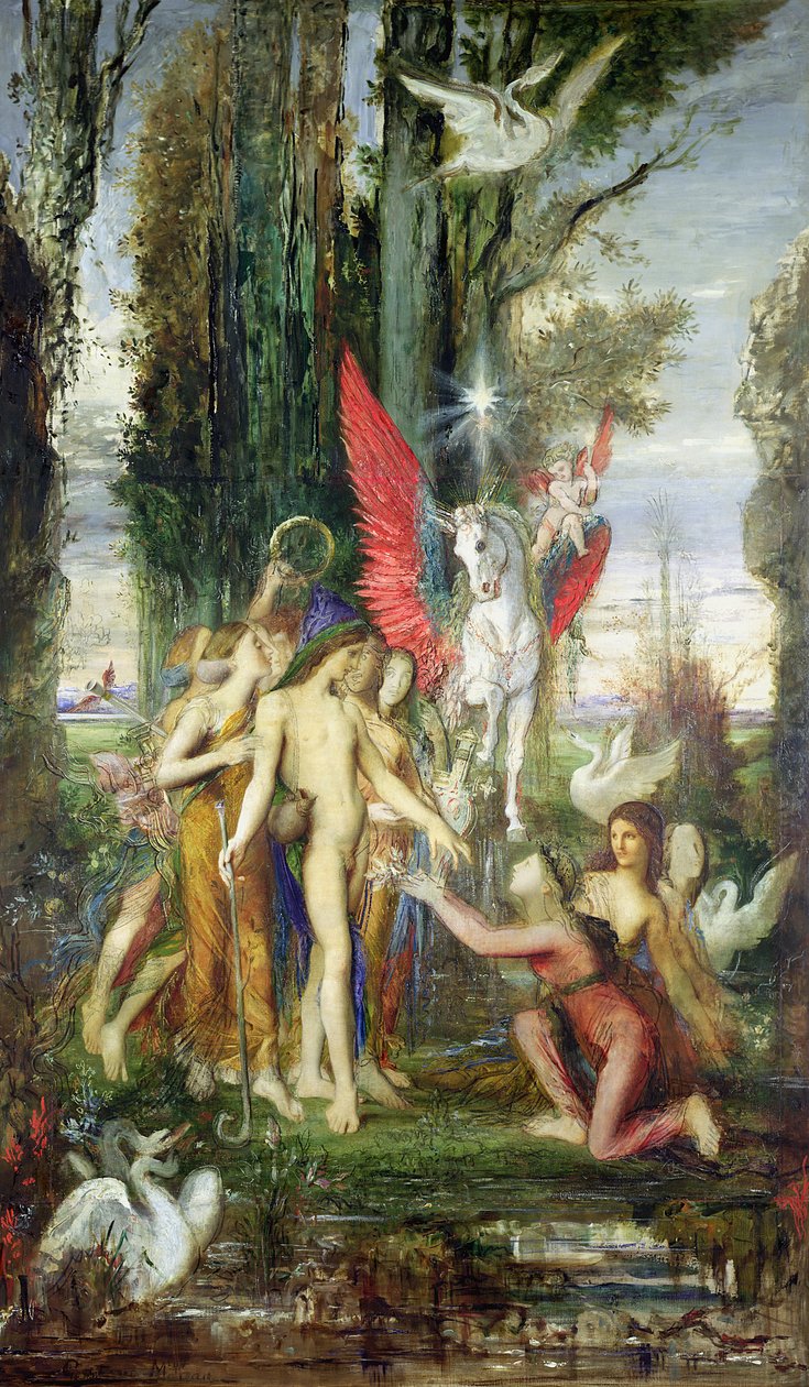 Hesiod and the Muses by Gustave Moreau