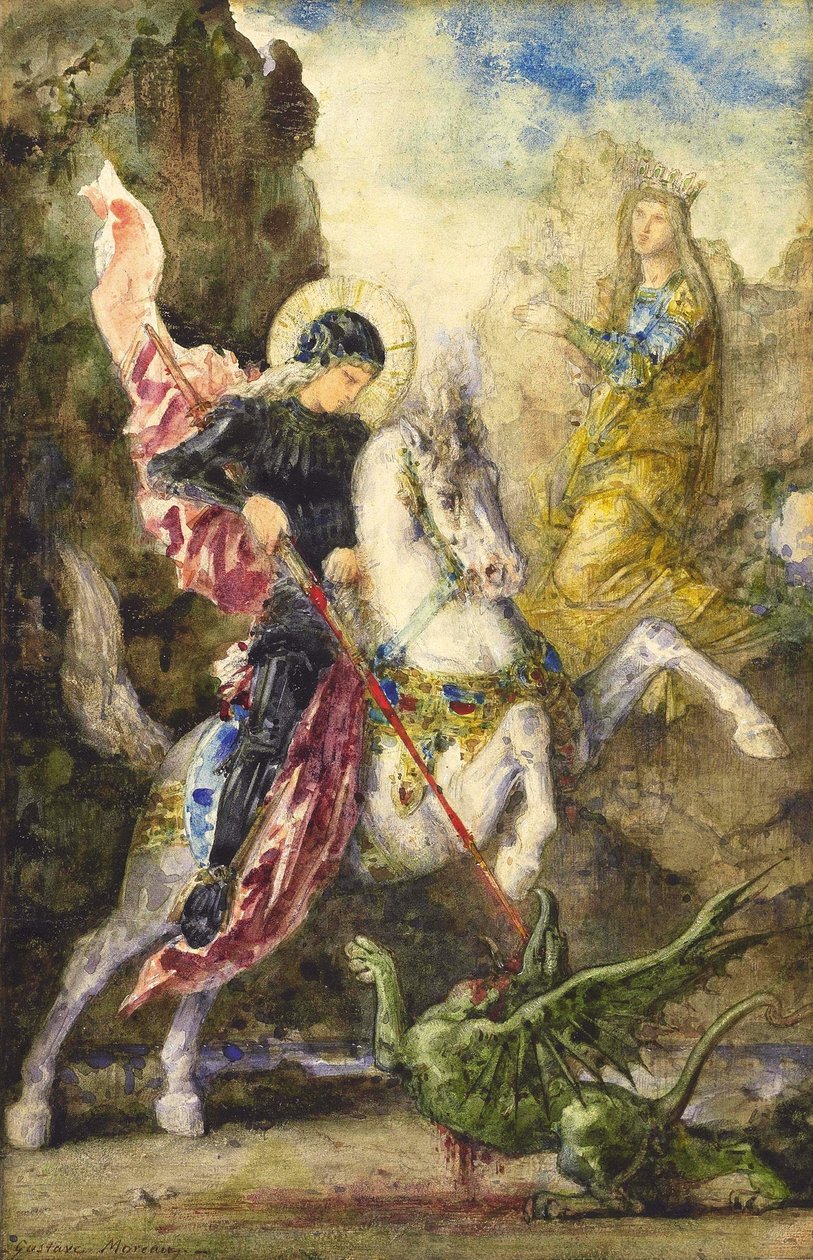 Saint George and the Dragon by Gustave Moreau