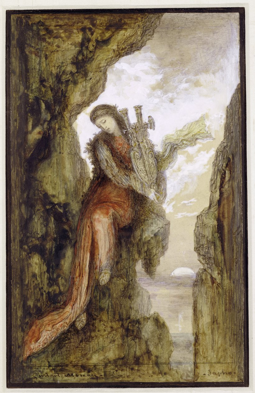 Sappho on the Cliff by Gustave Moreau