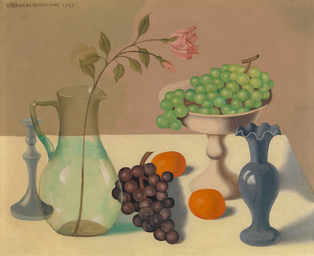 Still Life with Grapes by Gustave Van de Woestyne