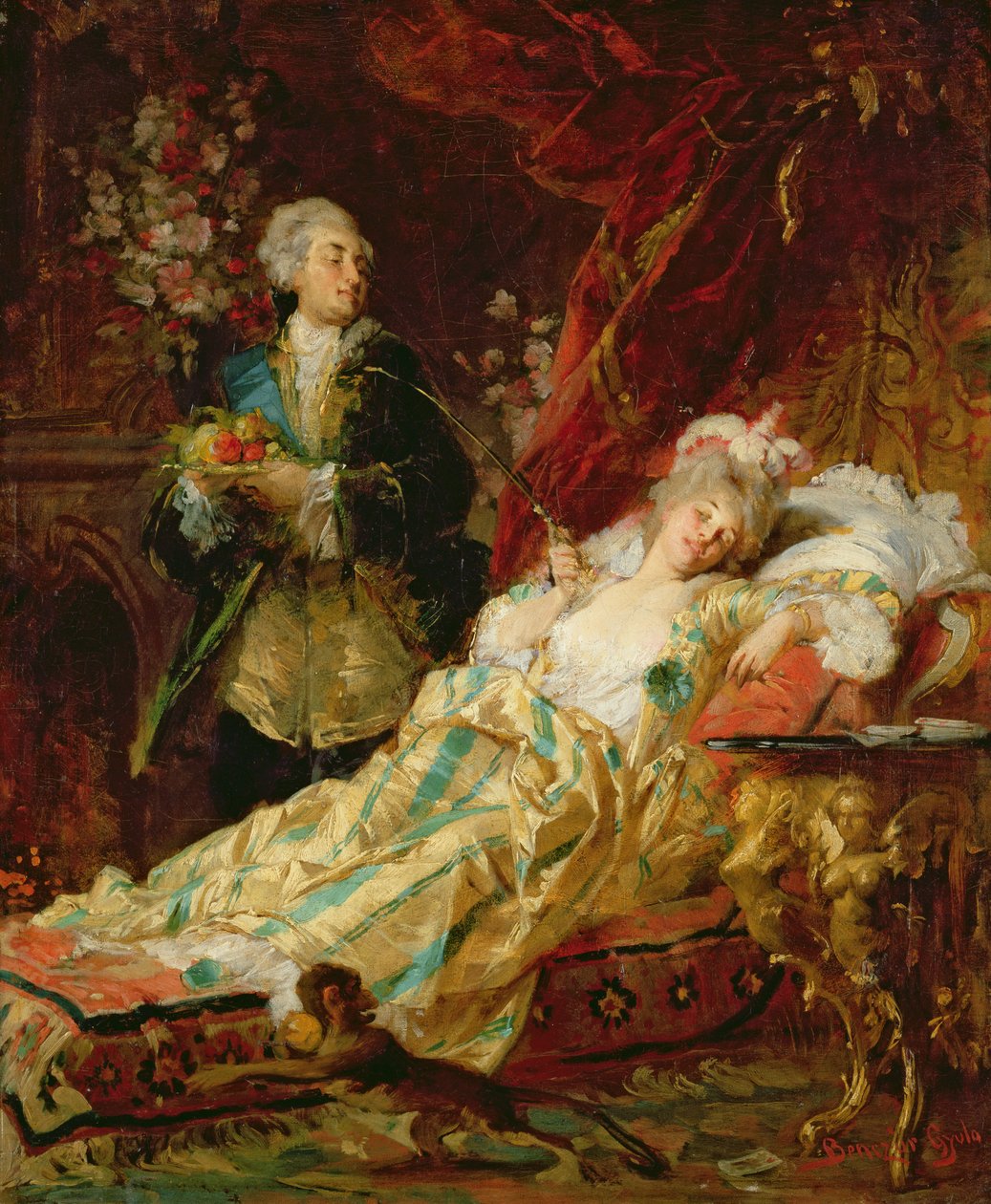 Louis XV and Madame Dubarry by Gyula Benczúr