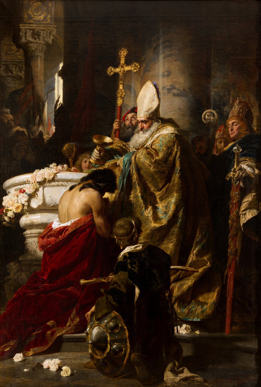 The Baptism of Vajk by Gyula Benczúr