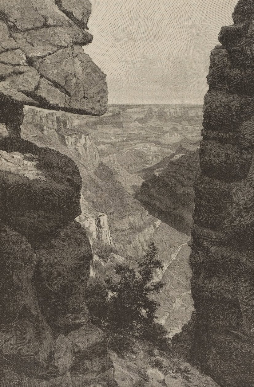 Grand Canyon of the Colorado, View from the Hance Trail by H. Bolton Jones