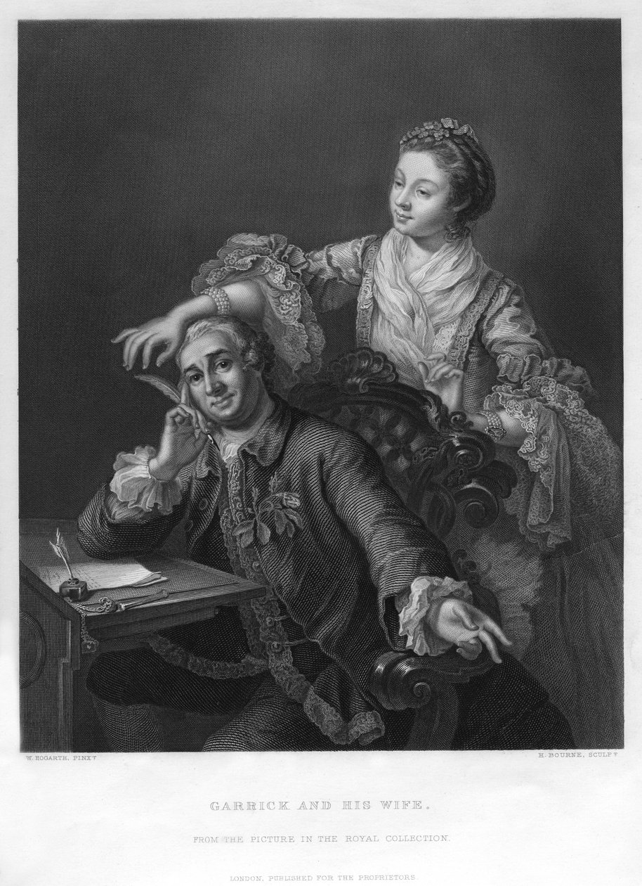 Garrick and His Wife by H. Bourne