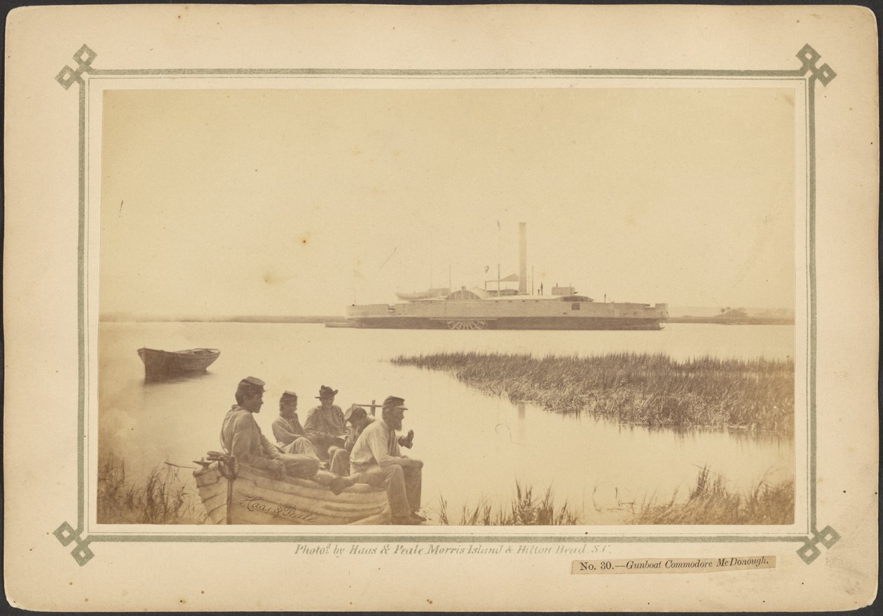 Gunboat Commodore McDonough by Haas and Peale
