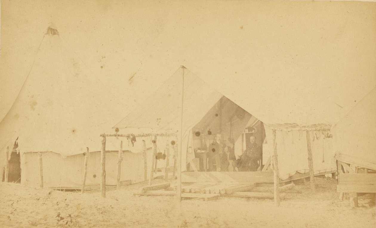 Soldiers in Tent by Haas and Peale
