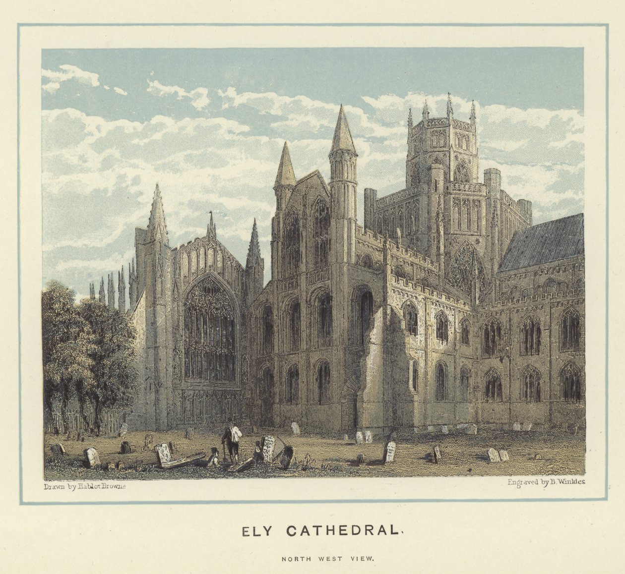 Ely Cathedral, North West View by Hablot Knight Browne