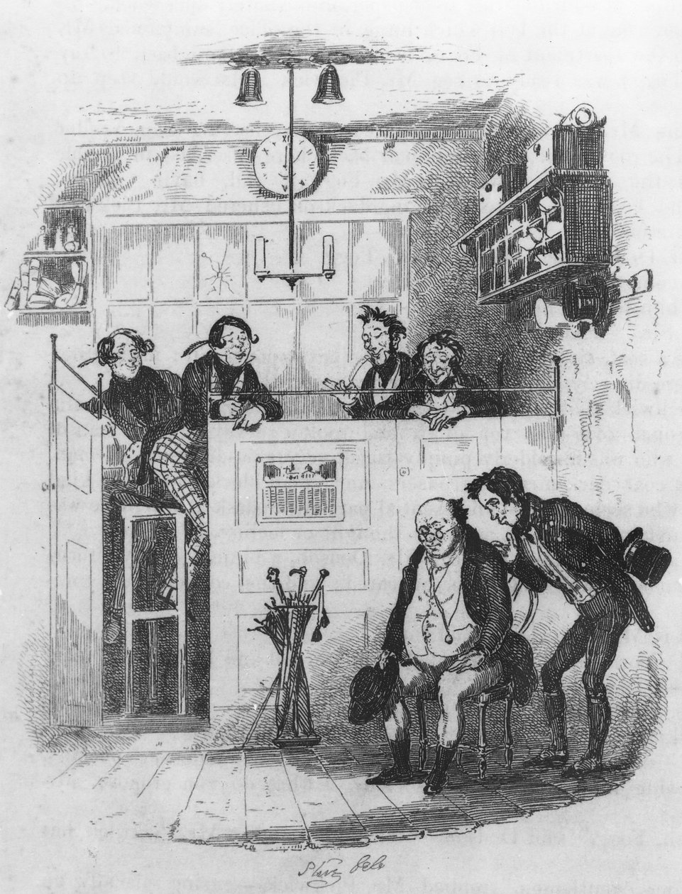 Mr. Pickwick and Sam in the attorney