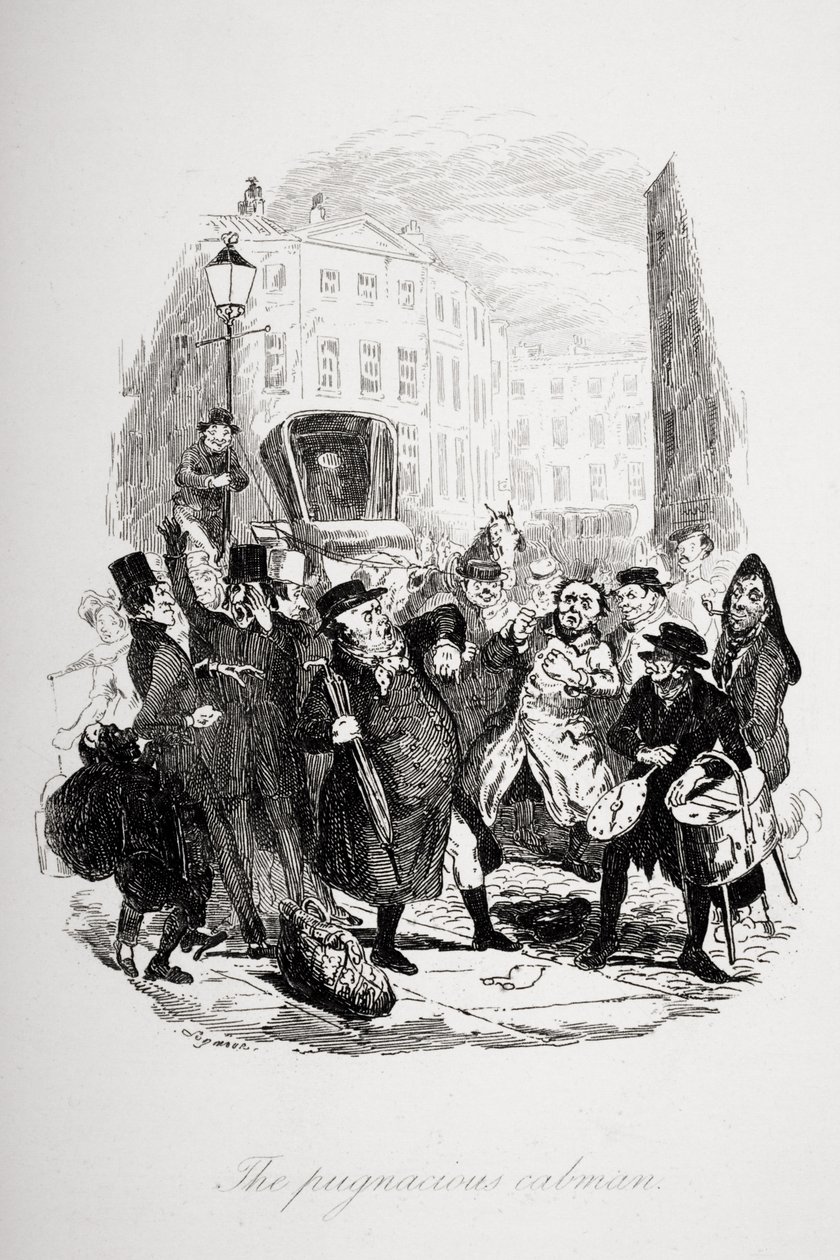 The pugnacious cabman, illustration from 