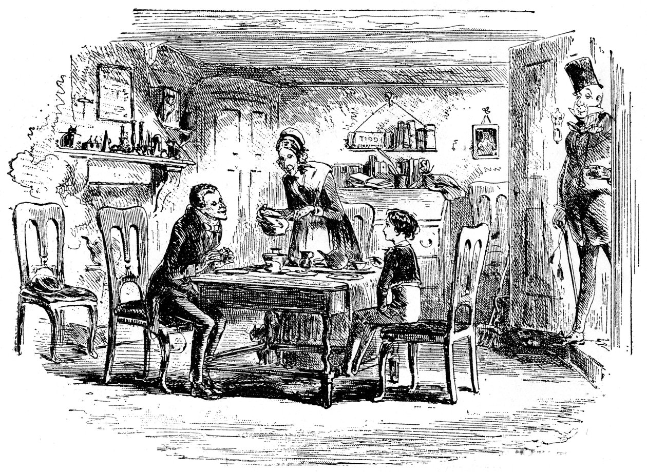 David Copperfield and Uriah Heep by Hablot Knight Browne