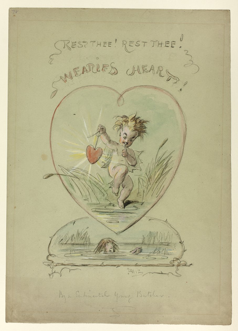 Rest Thee! Rest Thee! Wearied Heart! by Hablot Knight Browne