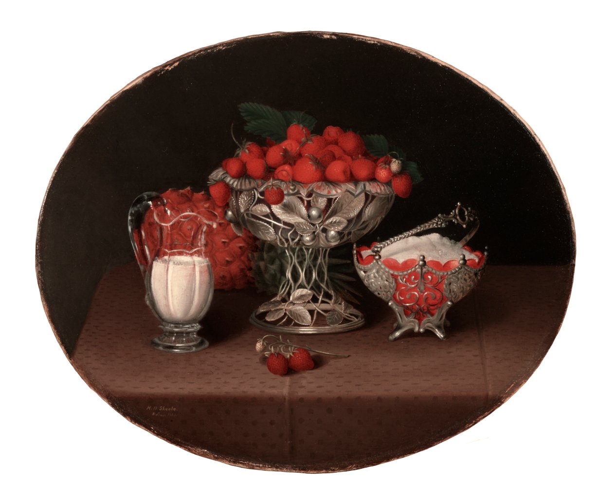 Still Life with Strawberries by Hannah Brown Skeele