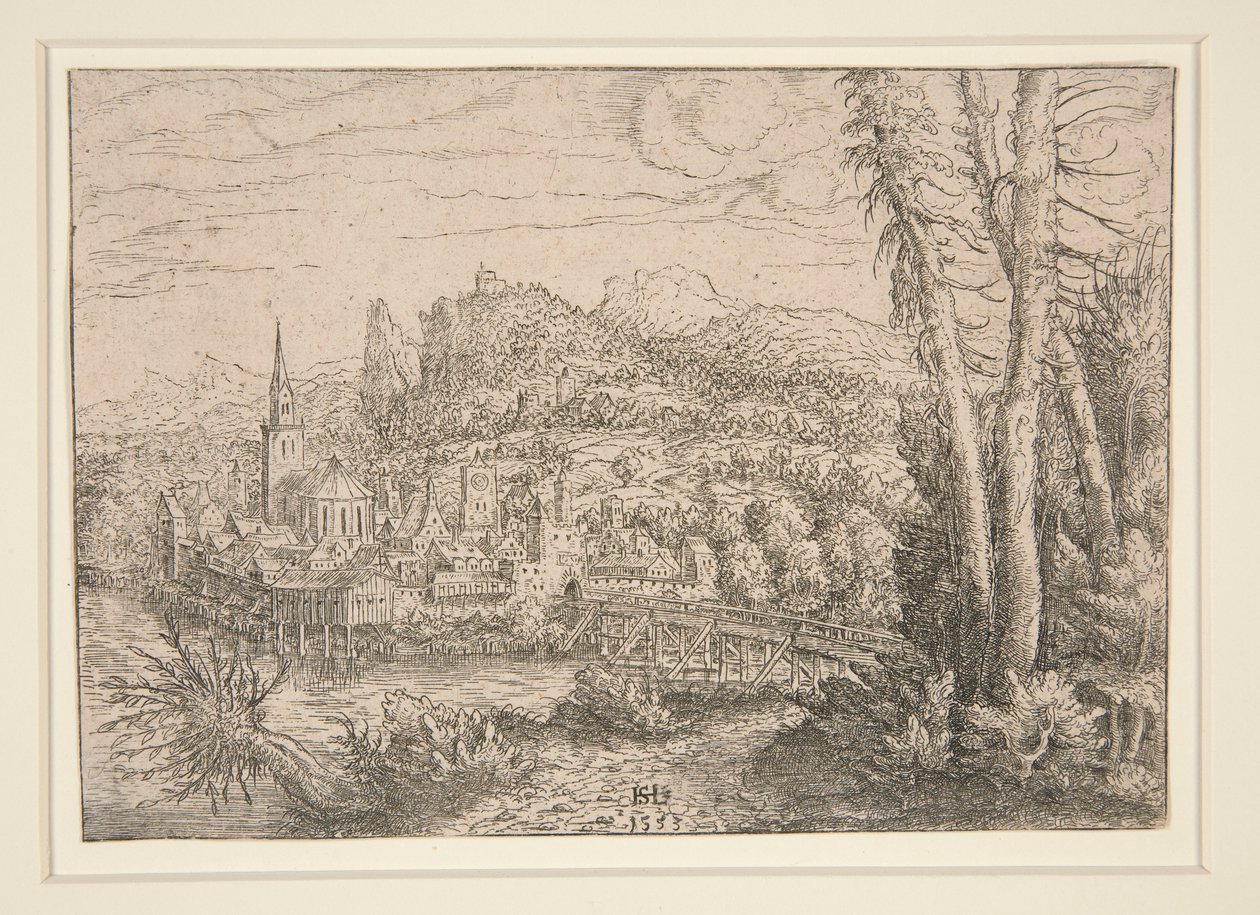 View of a City near a River by Hanns Lautensack