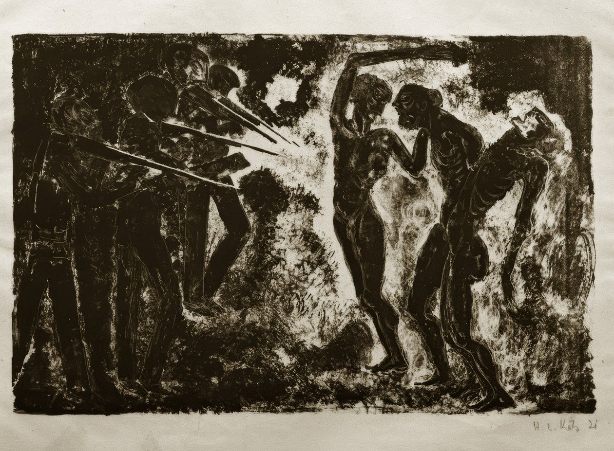Dance of Death from 1919: The Court Martial / Execution by Hanns Ludwig Katz