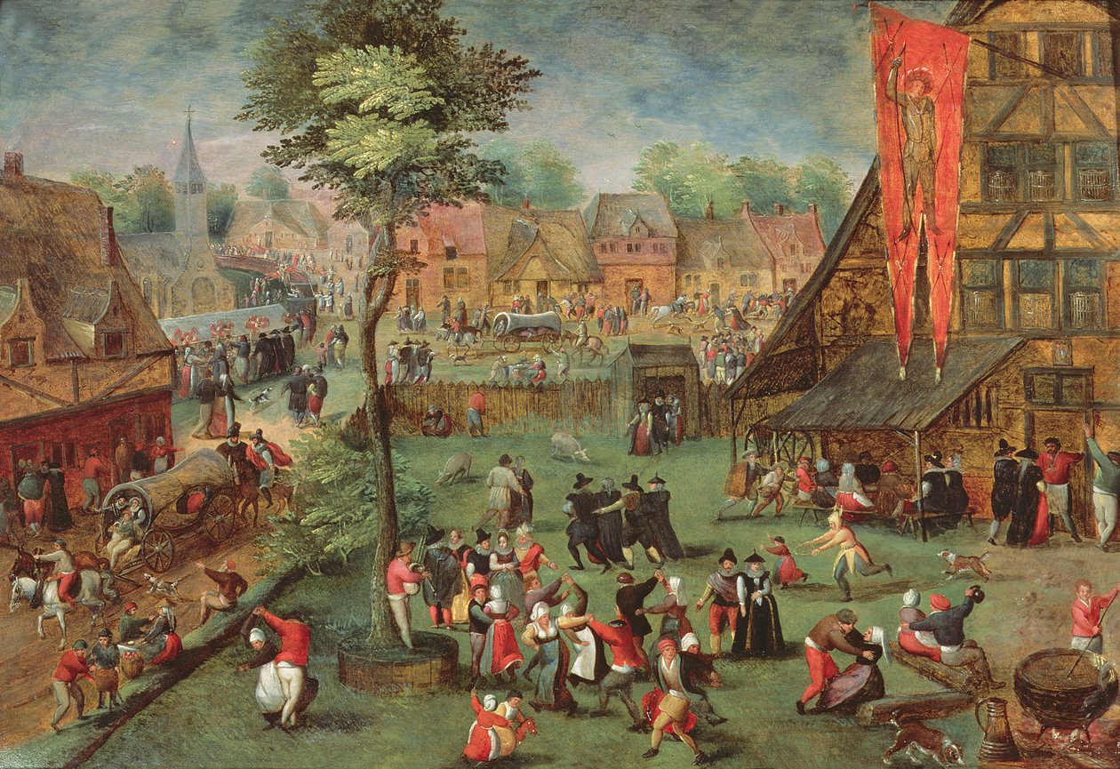 Village Kermesse by Hans Bol