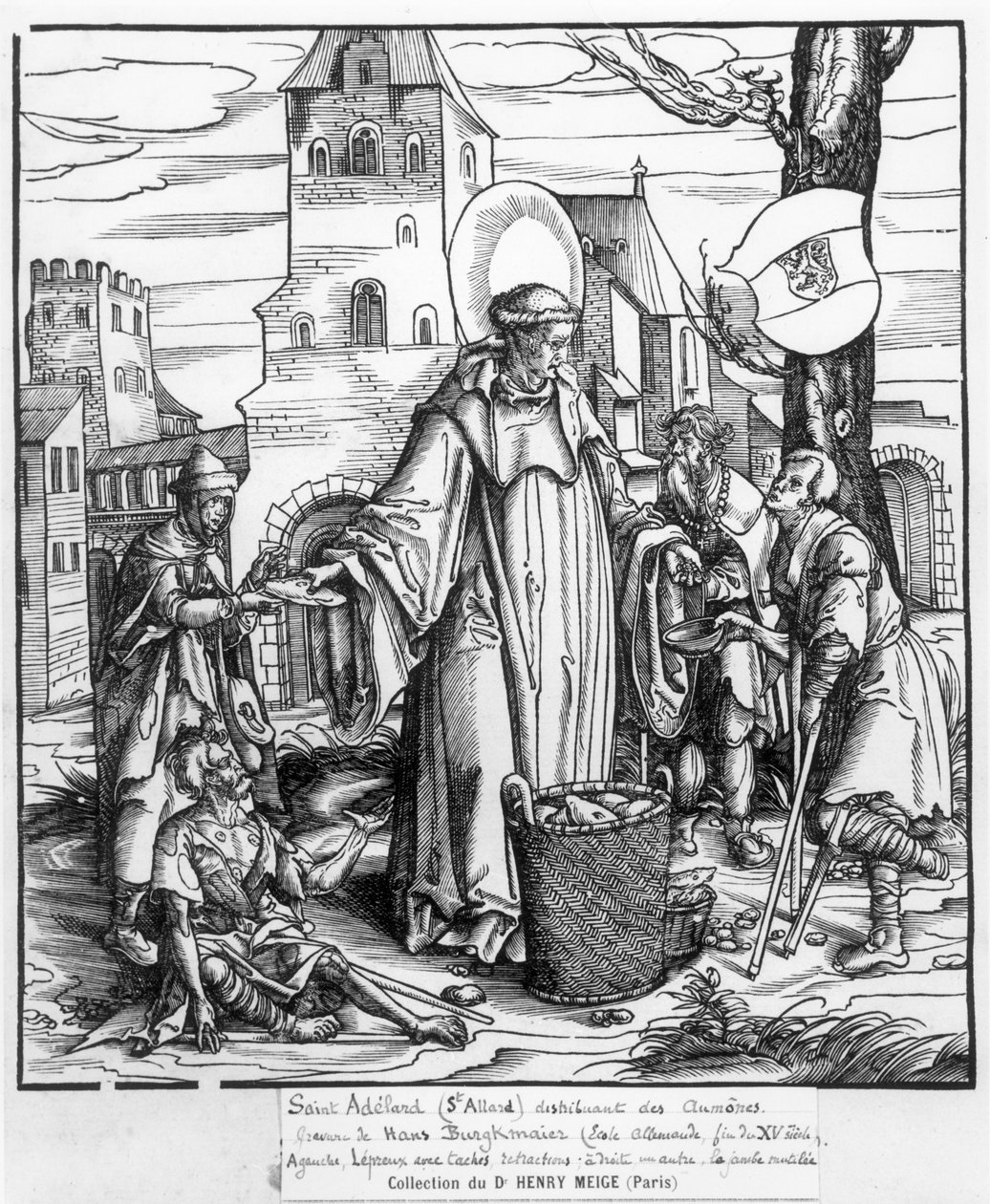 St. Adelard distributing alms by Hans Burgkmair