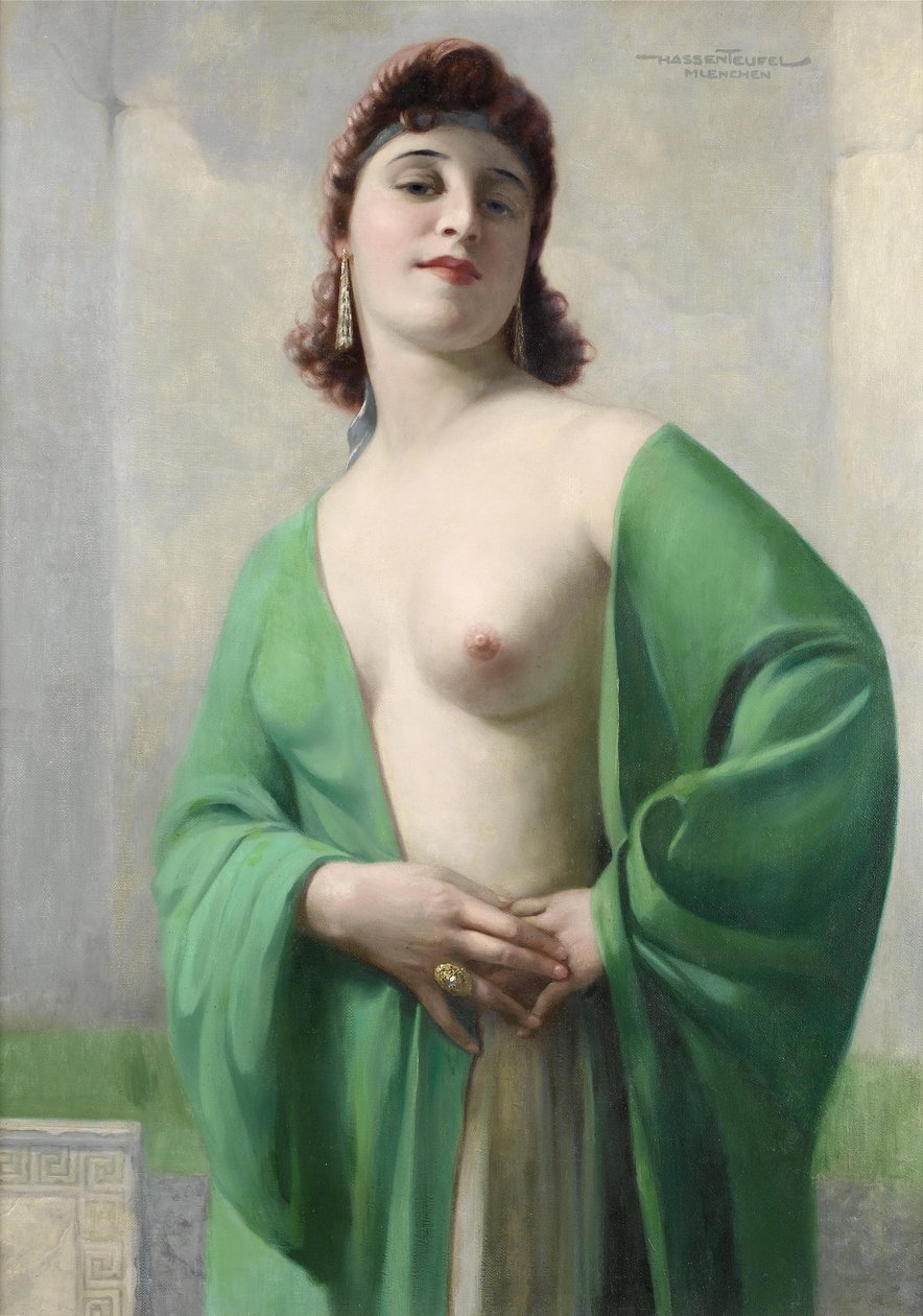 Portrait of a Red-Haired Lady by Hans Hassenteufel