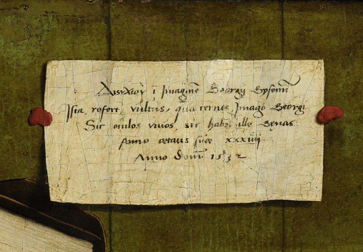 Portrait of the Merchant Georg Gisze (detail) by Hans Holbein der Jüngere