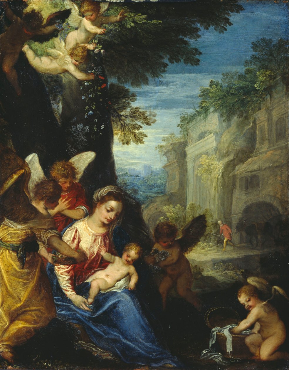 The Rest on The Flight into Egypt by Hans Rottenhammer